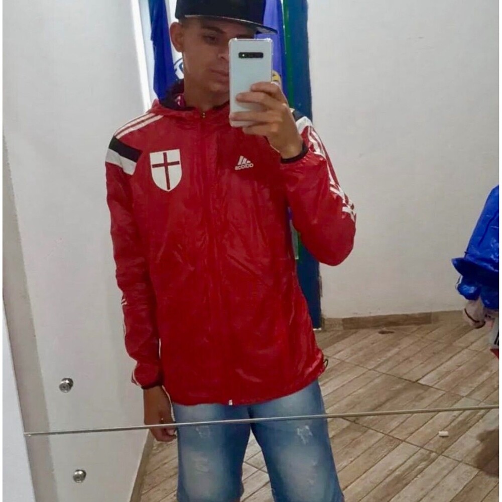 Adidas Vintage Super Rare ACM Milan Anthem Windbreaker Jacket Nylon Red Mdm